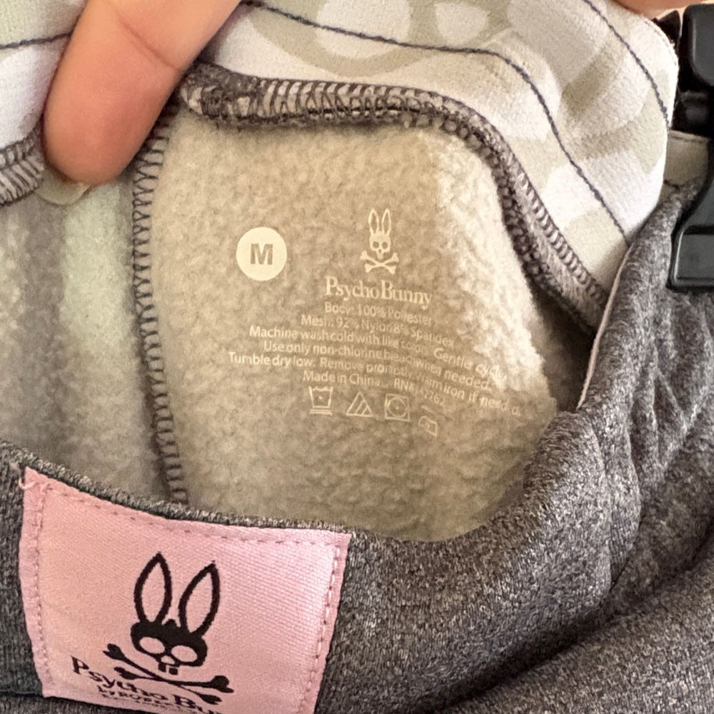 PsychoBunny Grey Jogger Pants with Pink Accents - Picture 5 of 5